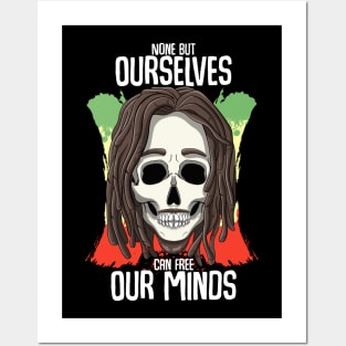 Bob free minds skull Posters and Art